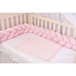 Aparatori impletite bumbac 100% culoare roz 360 cm