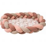 Cosulet impletit, Bubaba, Spring Rhapsody, Pentru bebelusi, Dimensiune 85 x 65 x 20 cm, De la nastere pana la 4 luni, Roz