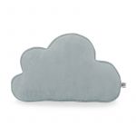 Perna decorativa din bumbac velur, moale, sub forma de Nor, 40 x 30, Sparrow, Cloud, Grey