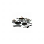 Set oale, cratite si tigai marmorate, 12 piese, din aluminiu forjat, Moonlight Edition, Berlinger Haus, BH 6021