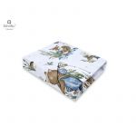Cearceaf cu elastic, MimiNu, Pentru patut 140X70 cm, Din bumbac certificat Oeko Tex Standard 100, Design, Let's Go Blue