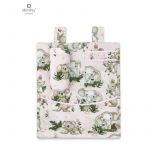 Organizator pentru patut si leagan, MimiNu, Din bumbac certificat Oeko Tex Standard 100, 3 compartimente, 53x46 cm, Design, Baby Animals