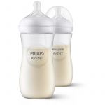 Biberon anticolici, Philips Avent, Natural Response, 330 ml, 3 luni+, 2 bucati, Alb
