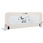 Protectie laterala pat, FreeON, Pentru bebe, Rabatabila, Instalare usoara, Dimensiune 135 x 57 cm, Sweet Dreams, Light Beige