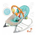 Balansoar cu vibratii, vulpita si ursul, Ricokids 7309 - Turcoaz