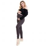 Colanti, Pentru gravide, Cu talie speciala, Certificati Oeko Tex Standard 100, Din bumbac si elastan, Masura XL, Maro