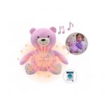 Lampa de veghe, Chicco, Ursulet, Cu proiectii, Cu 30 minute de melodii si sunete ale naturii, Lavabila in masina de spalat, 0 luni+, Roz