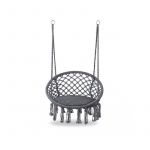 Leagan suspendat pentru interior/exterior, cu spatar si perna, cuib de barza, gri, GW-076G