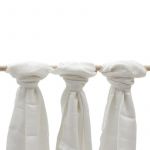 Set 3 scutece, New Baby, Multifunctionale, Din Bambus, 70x80 cm, White