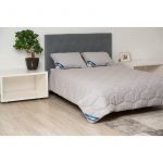 Set Pilota bumbac Somnart Bella 200x220cm 200g model biscuite + 2 perne bumbac Somnart Bella, 50x70cm, Gri