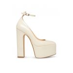 Pantofi cu platforma si aspect lacuit