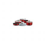 Set oale si tigai marmorate, 12 piese, Burgundy Metalic Line, Berlinger Haus, BH 1674