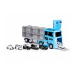 Set de remorcare de 6 masinute Ecotoys HC484969 - Politie