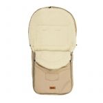 Sac termic de iarna, Sensillo, Calduros, Impermeabil, Lana, Compatibil cu saniute si carucioare, 95x40 cm, Bej