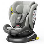 Scaun Auto Tweety Plus DELUXE BUF BOOF iSIZE DuoGrey cu Isofix rotativ 360 grade 40-150 cm