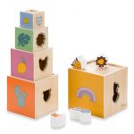 Turn cuburi de lemn, sortare si asociere, Hauck, Stack N Raise