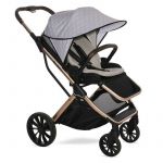 Copertina pentru carucior, model universal, protectie solara, Grey Trees