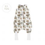 Babysteps - Sac de dormit cu picioare, bumbac cu umplutura 2.5 Tog, tot parcusul anului, Happy Bear, marimea S, 1-2 ani -