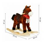 Calut balansoar cu sunete si coada in miscare Ecotoys XL-106 - Ciocolatiu