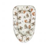 Cosulet bebelus, MimiNu, Pentru dormit, Baby Cocoon 75x55 cm, Husa 100% bumbac, Din bumbac certificat Oeko Tex Standard 100, Design, Time for fun