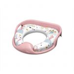 Reductor moale pentru toaleta, cu manere, model universal, Princess Pink