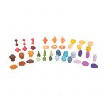 Set de 42 forme din lemn colorate pentru activitati educative Comorile Padurii