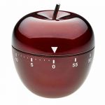 Tfa - Timer analog pentru bucatarie APPLE, forma mar, otel inoxidabil, rosu, 38.1030.05