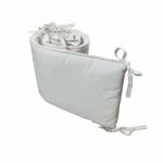 Aparatoare pentru patut copii, Bumbac, cu Pompoane Decorative, 180 x 30 cm, Koell, Boho, Bej Delicat