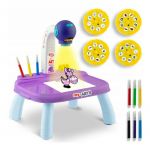 Proiector Pentru Desen Copii, 32 de imagini, 6 markere, Ricokids, Mov
