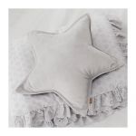 Babyly - Perna stea Velvet- culoare gri deschis, catifea, marimea S, 39 cm