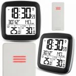 Statie meteo cu afisare ceas, alarma, temperatura, interior-exterior, Berdsen, BD-903, Argintiu