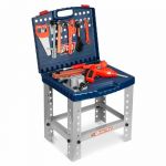 Atelier de lucru din plastic pentru copii, tip valiza, cu accesorii, 39 x 28 x 72 cm, Ricokids, 3 in 1, Albastru