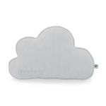 Perna decorativa din bumbac velur, moale, sub forma de Nor, 40 x 30, Sparrow, Cloud, Light Grey
