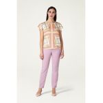 Bluza de satin cu maneci scurte