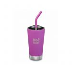 Berry Bright - Cana termos din otel inoxidabil 473 ml cu capac si pai