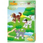 Catei, 2000 margele de calcat Hama midi si 2 plansete in cutie cadou cu agatator