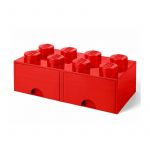 Cutie depozitare jucarii, Lego, 2x4 Cu sertare Rosu