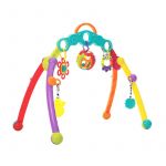 Arcada cu activitati, Playgro, Playgym, Pliabila, Cu 5 jucarii detasabile, Culori si texturi vibrante, Pentru activitati fizice, 0 luni+, Fold and Go Playgym