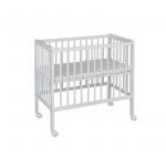 Patut copii lemn MyKids Joy Alb 80x40cm