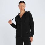 Hanorac cu glugă și fermoar MP Essentials pentru femei - Negru - XS