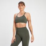 Bustieră sport fără cusături cu bretele încrucișate la spate MP Rest Day pentru femei - Taupe Green  - XL