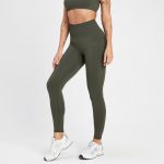 Colanți fără cusături MP Rest Day pentru femei - Taupe Green  - XL