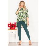 Compleu casual Linda cu imprimeu jungle si bluza asimetrica By InPuff