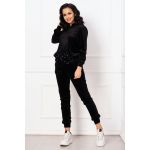 Trening dama din catifea Sparkle negru cu paiete asortate