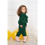 Trening copii Didi din catifea cu volan cret By InPuff verde
