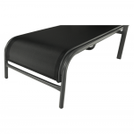 Sezlong de gradina reglabil, negru/gri, ATREO