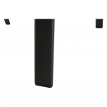 Sezlong de gradina reglabil, negru/gri, ATREO