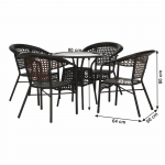 Set de gradina 1+4 maro, GETON