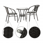 Set ratan de gradina 1+2, maro, LASAN