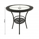 Set ratan de gradina 1+2, maro, LASAN